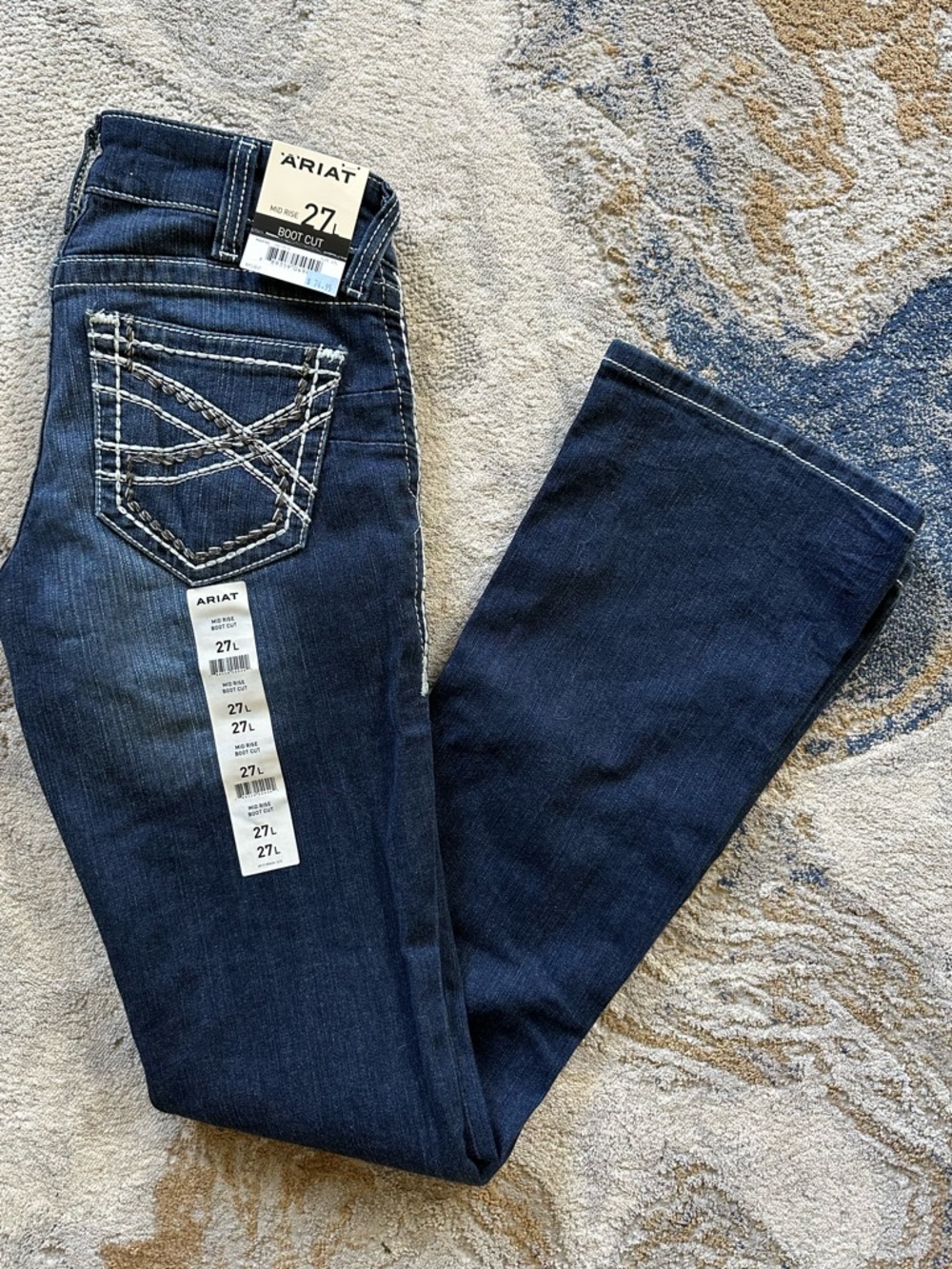 Ariat Women’s Dark Blue Midrise Boot Cut Jeans - 27L
